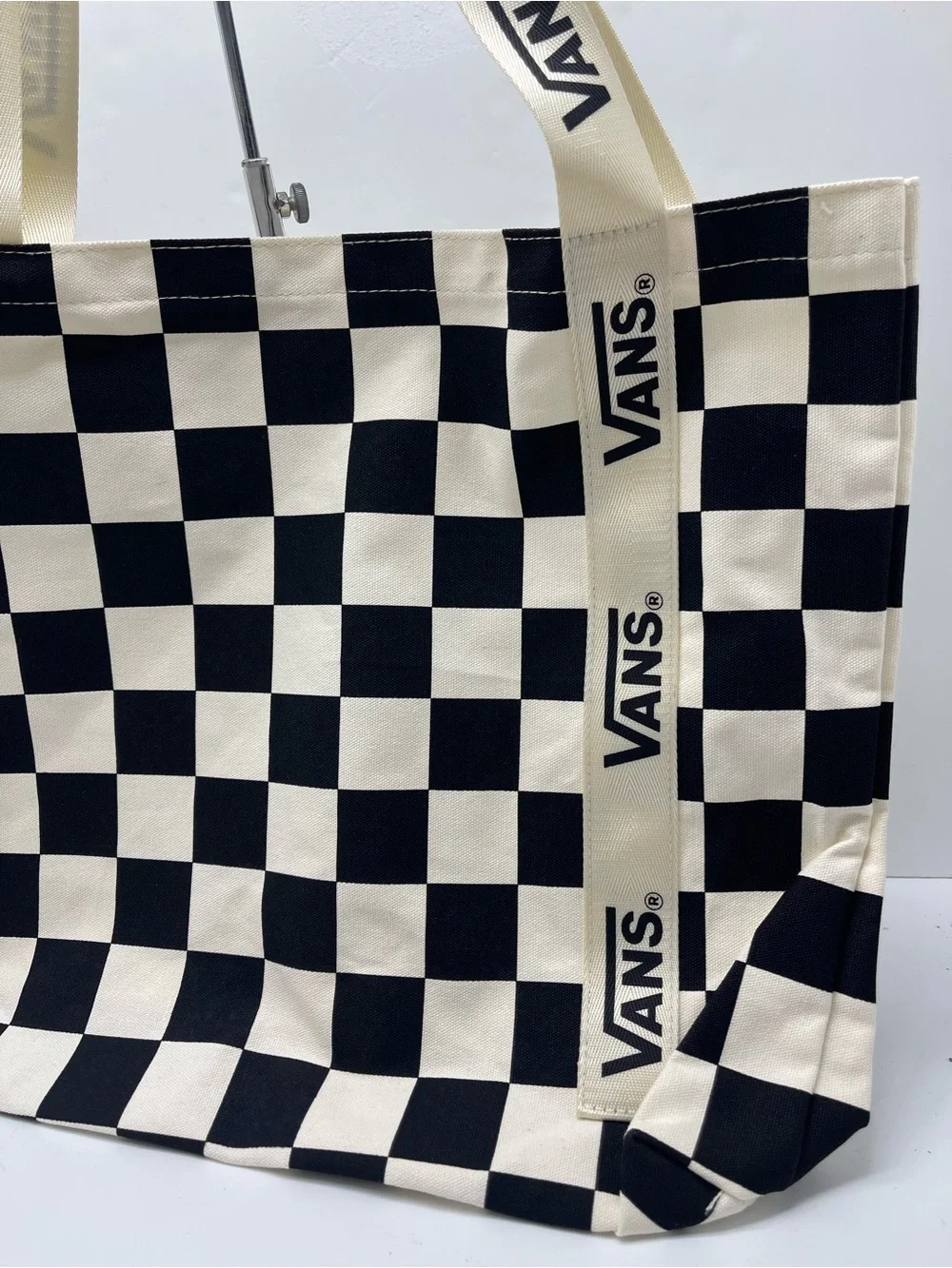 Vans Black and Cream Checkerboard Tote